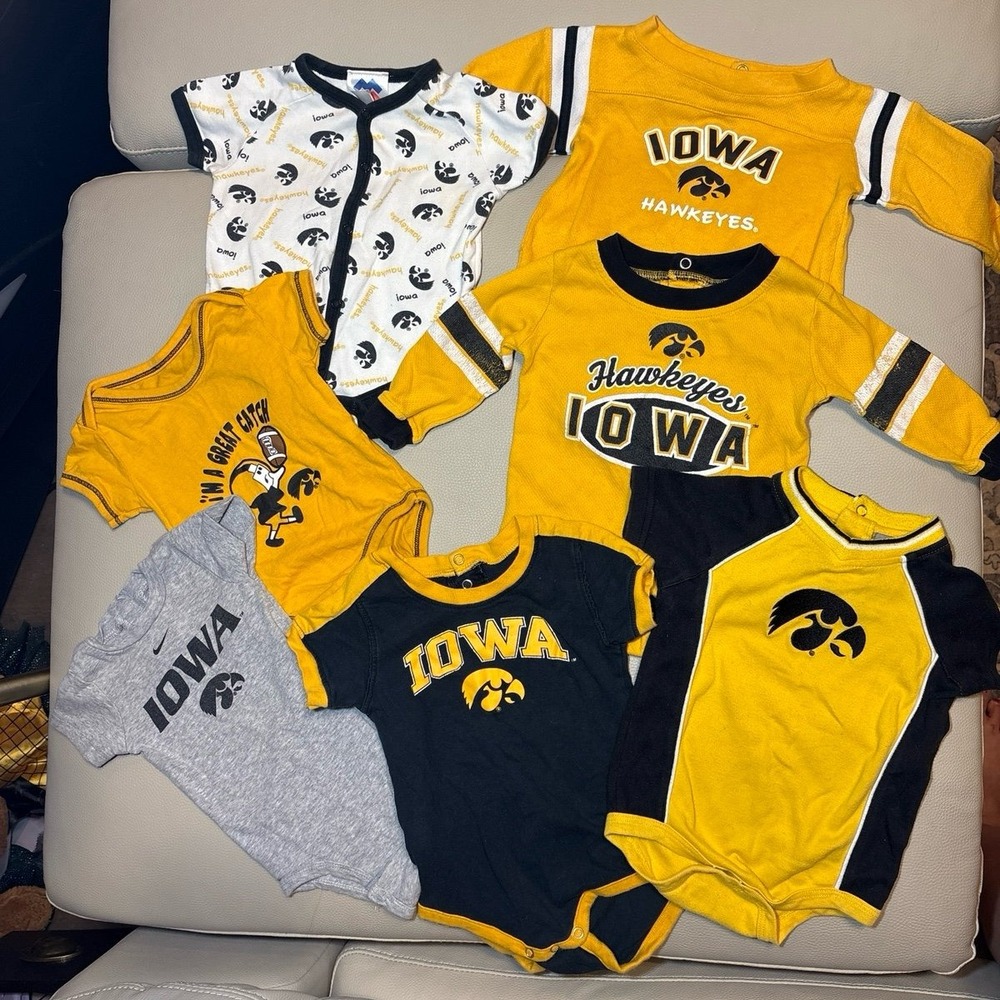 Iowa Hawkeyes Baby Onesies & Shirts bundle.